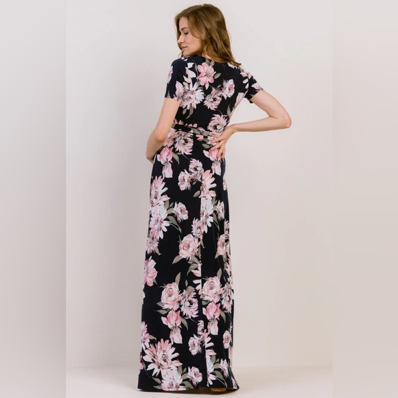 Hello Miz Short Sleeve Floral Maxi Dress - Picture 2 of 5
